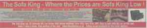 sofa king low advert