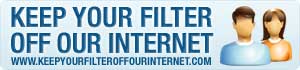 Keep Your Filter Off Our Internet badge