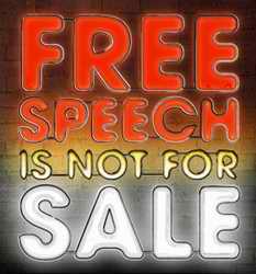 Free Speech is not For Sale logo