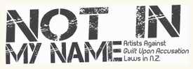 Not in My Name campaign logo