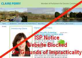 claire perry website blocked