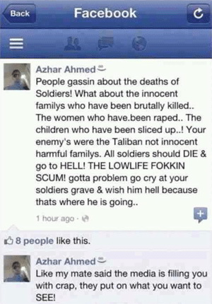 facebook trial soldiers