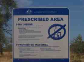 prescribed area sign