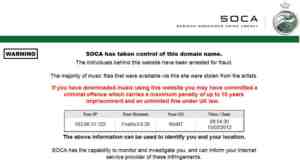 soca warning