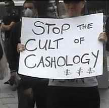 Scientology protestor