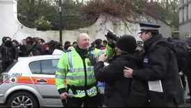 Photographer blocked at protest