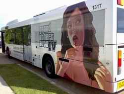 Chicago bus with GTA advert