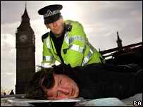 Police vs protestor
