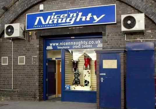 Nice n Naughty shop exterior in Wigan